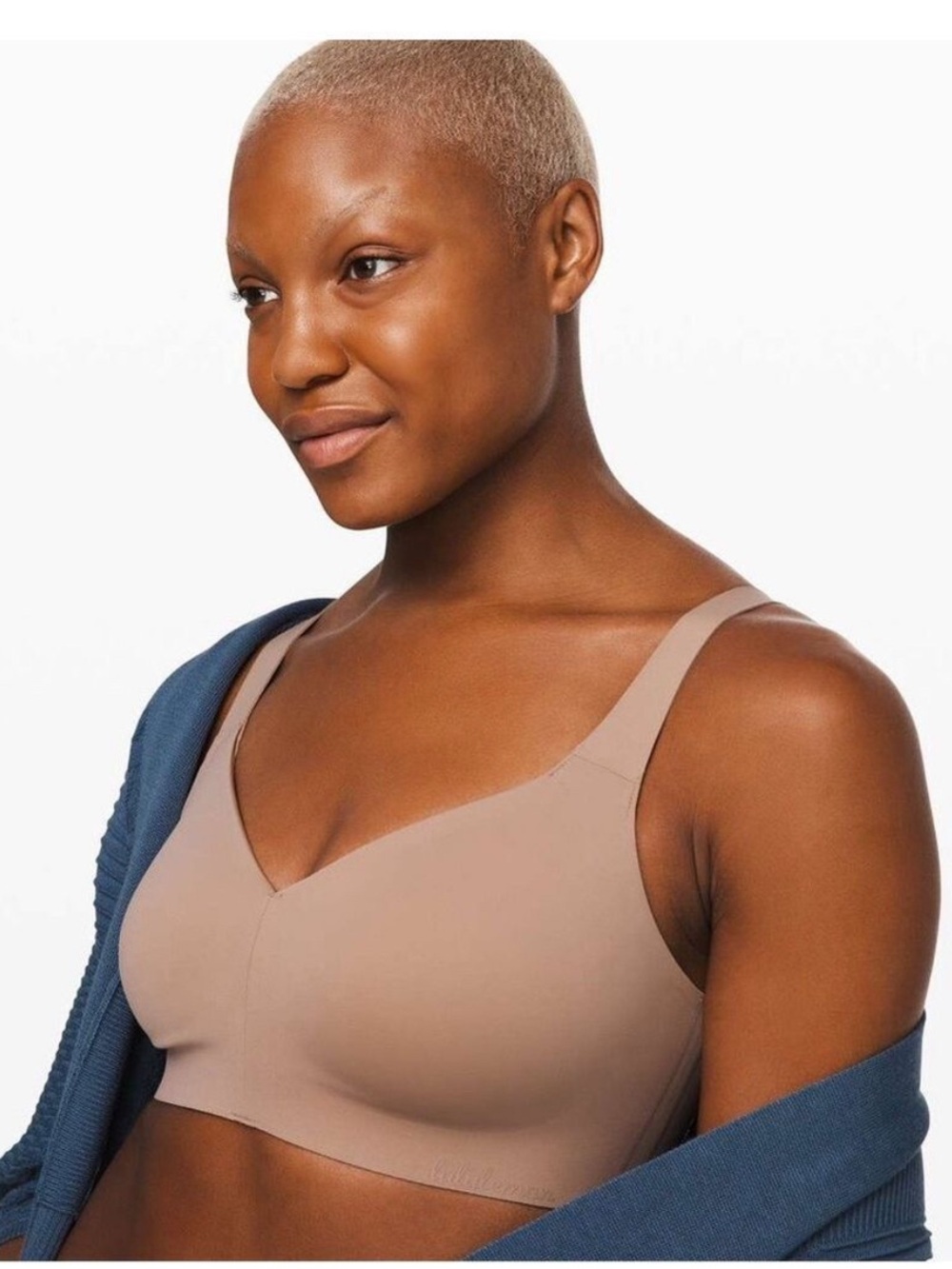 lululemon athletica Smooth Wireless V-Neck Bra - Beige